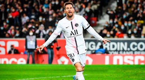 Lionel Messi fue el autor del tercer gol del PSG en la goleada 5-1  a Lille