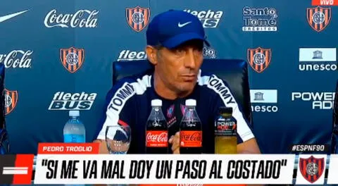 Pedro Troglio puso su carta a disposición para renunciar a San Lorenzo: “No me importa que me puteen”