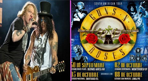 Guns N’ Roses en Lima: fecha, precios de entradas y todo sobre el concierto de Axl Rose, Slash y Duff McKagan.