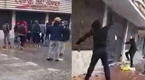 Paro de transportistas: manifestantes intentan saquear nuevamente locales en Huancayo [VIDEO]