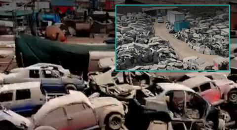 PNP revela que el cementerio más grande de vehículos robados está a varios kilómetros del norte de Lima