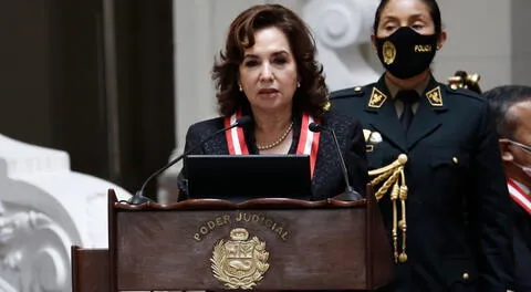 Elvia Barrios, presidenta del Poder Judicial.