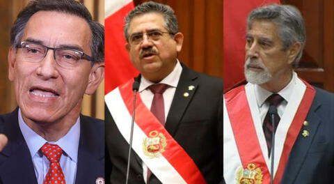 Congreso evaluará si expresidentes Vizcarra, Merino y Sagasti deben recibir pensión