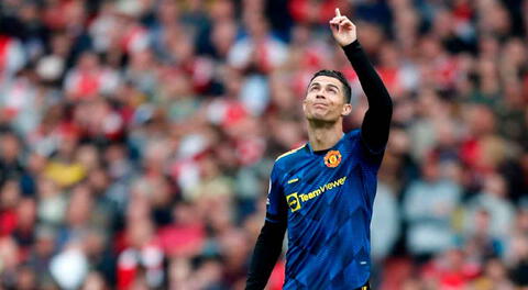 Cristiano Ronaldo miró al cielo y dedicó su gol a su angelito.