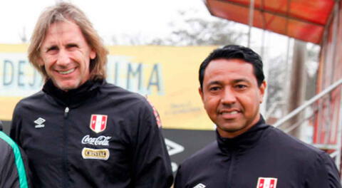 Ricardo Gareca tiene como asistente técnico a Nolberto Solano.