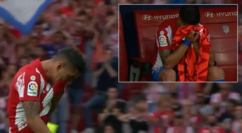 Luis Suárez rompió en llanto tras ser ovacionado en su último partido con Atlético de Madrid [VIDEO]