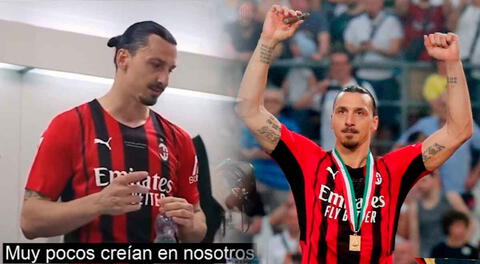 Zlatan y su charla magistral tras conseguir el título del Calcio con el AC Milan.