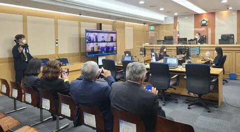 La presidenta del Poder Judicial Elvia Barrios expone en Corea aplicativos tecnológicos para víctimas de violencia