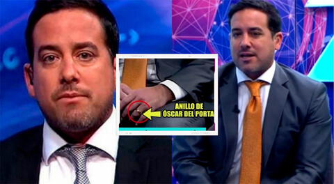 Óscar del Portal habría reaparecido en TV con su anillo de matrimonio.