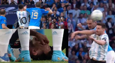 Lionel Messi: así fue el brutal codazo de Bonucci que lo dejó tirado en el suelo y no fue expulsado [VIDEO]