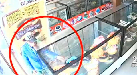 Chachapoyas: captan a alias 'El cumpleañero' robándose dos tortas de panadería en pocos minutos