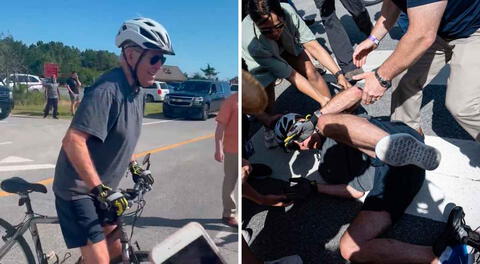 Joe Biden se desplomó desde su bicicleta y se temió lo peor.