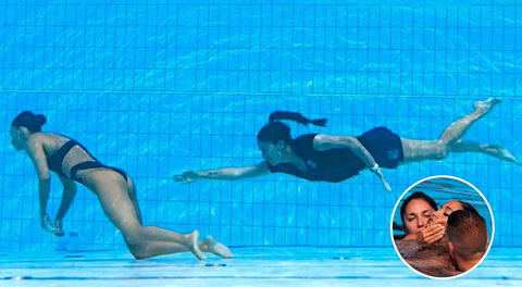 La nadadora mexicoamericana casi pierde la vida al descomponerse en la piscina atlética.