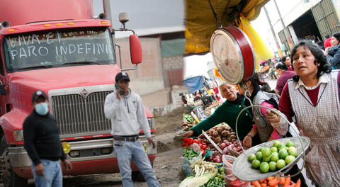 Peruanos preocupados por desabastecimiento de alimentos durante el paro de transportistas indefinidos.