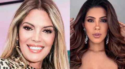 Jessica Newton feliz con respuesta de Almendra Castillo en Miss Supranational 2022