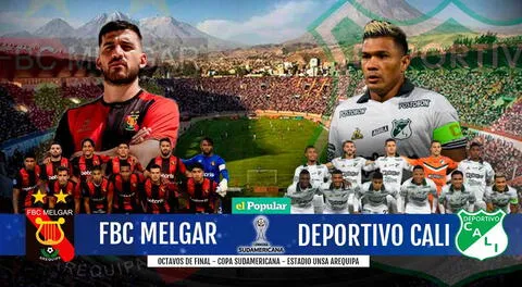 Melgar y Deportivo Cali se enfrentan en los octavos de final de la Copa Sudamericana.