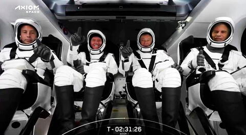 La misión Axiom-1 transporta a tres ciudadanos privados y un astronauta experimentado.