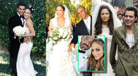 Los matrimonios de Jennifer López son cuatro en total.