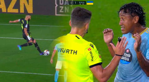 Karim Benzema anota el 1-0 en el Celta de Vigo vs. Real Madrid con Renato Tapia de titular