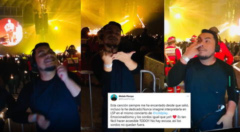 Moisés Piscoya interpretó “Yellow” durante concierto de Coldplay en Lima en lengua de señas: “Así los sordos no quedan fuera”