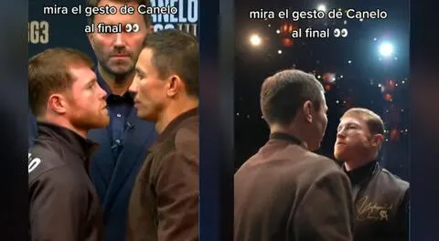 Así fue el cara cara entre Canelo Álvarez y Golovkin GGG [VIDEO]