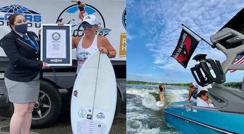 Una tleta de Indiana establece el récord mundial tras surfear durante ocho horas.
