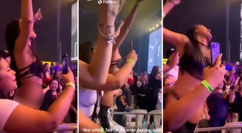 Mujer se emociona en concierto de Ricardo Arjona y 'se quita la ropa': “Tu mejor lencería” [VIDEO]