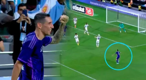 Ángel Di María y su soberbio remate en primera que termina en golazo: Argentina 2-0 Emiratos Árabes Unidos