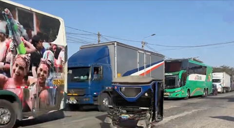 Buses interprovinciales y vehículos particulares volvieron a circular por la Panamericana Norte.