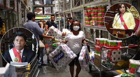 Peruanos abarrotan centros comerciales y compran artículos de primera necesidad, entre ellos papel higiénico.