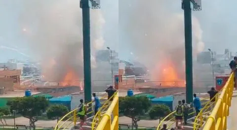 Los Bomberos se encuentran en el lugar para intentar controlar la emergencia.