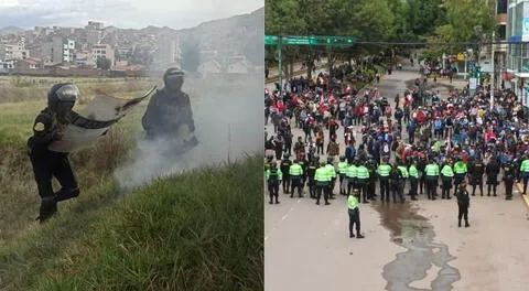 Las rondas campesinas ingresaron por la zona sur de Cusco y tras un recorrido pacífico y sin incidentes llegaron a la plaza Mayor.