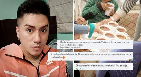 Sideral no hará chocolatada este año y sus seguidores en Facebook lo amenazan por "no cumplir".