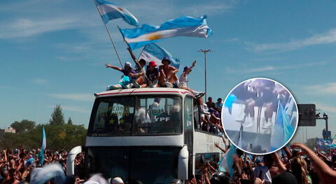 Argentina: campeón del Mundo sufre el robo de su zapatilla en los festejos en Buenos Aires