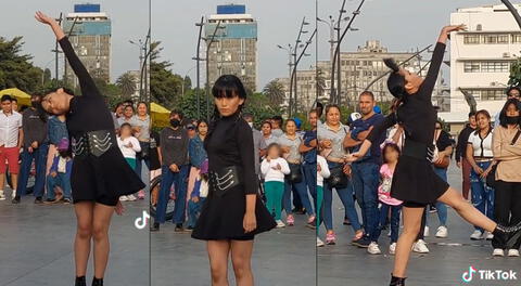 Peculiar escena de ‘Merlina Addams’ en calle de Perú se hizo viral en las redes sociales.