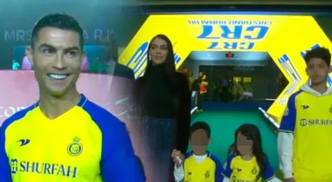 Georgina Rodríguez sorprende a Cristiano Ronaldo y entra a la cancha del Al Nassr