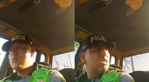 Policía amenaza e insulta a conductor de un vehículo en Ica