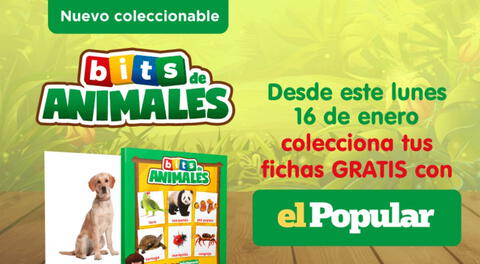 Nuevo Coleccionable del diario El Popular “Bits de animales Coquito”