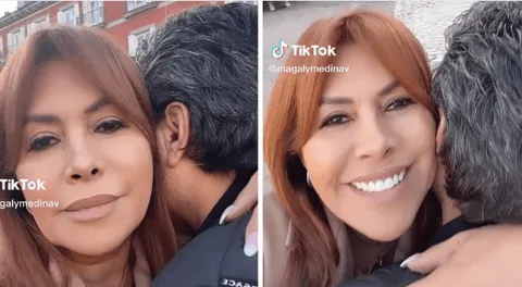 Magaly Medina se muestra en amores con su notario Alfredo Zambrano en Madrid