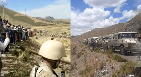 Los efectivos indicaron que se dirigen a la ciudad de Puno para proteger las instituciones públicas y privadas.