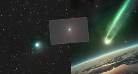 Así el preciso momento que el cometa verde pasó por la Tierra.