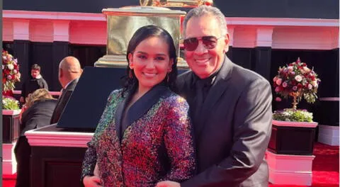 Daniela Darcourt y Tito Nieves juntos en los Grammy 2023