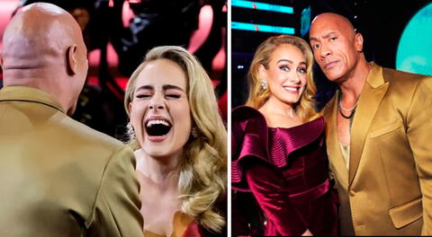 Adele quedó impactada al conocer en persona a 'La Roca' en los Grammy 2023: "Cumplir su sueño"