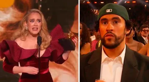 Bad Bunny es vencido por Adele en los Grammys.