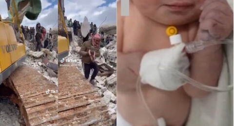 La recién nacida fue rescatada de los escombros tras nacer en medio del terremoto en Siria.