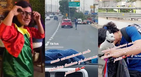 La Chilindrina huachana generó todo tipo de comentarios en redes sociales por viajar en scooter.