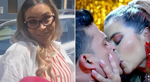 Ethel Pozo no esperó que le preguntaran tan directamente por su beso con Christian Domínguez.