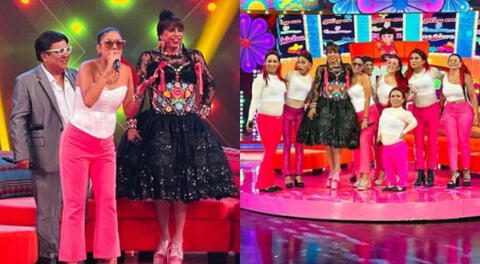 Azucena Calvay se vacila al conocer a sus dobles en 'El reventonazo de la Chola'