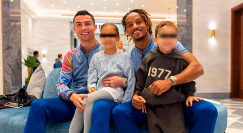 André Carrillo y Cristiano Ronaldo compartieron momentos en familia.