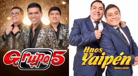 Grupo 5 y los Hermanos Yaipén son dos de las agrupaciones más famosas en el Perú.